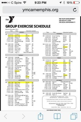 November 2014 Group Fitness Schedule