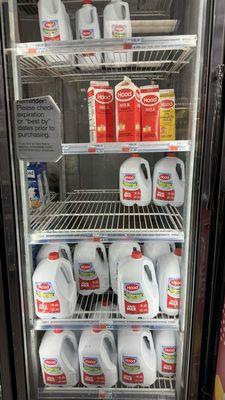 Again, the store shelves are empty of one-gallon 2% milk, but the option to buy a quart remains--at a much higher price per gallon.