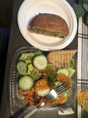 Steak Torta, and Quinoa Garbanzo Salad