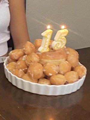 Birthday donuts are a must as well :)