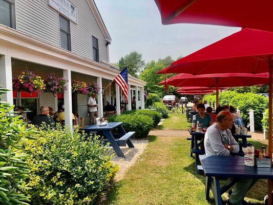 The outdoor patio