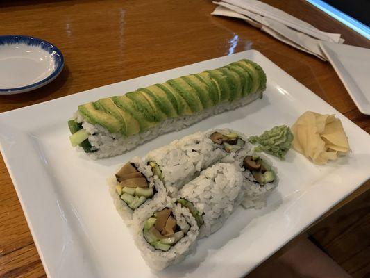 Vegetarian Roll and Shiitake Roll