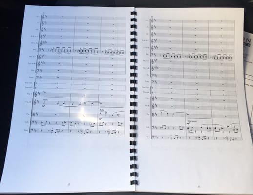 My finished printed/bound orchestral score.