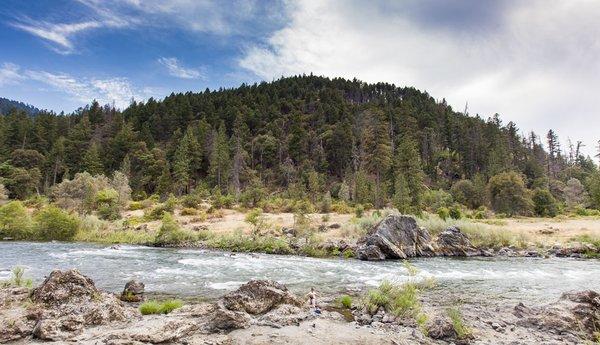 View from one of the riverfront campsites