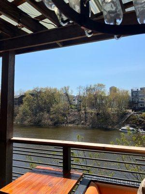 Water View, fire pit on patio