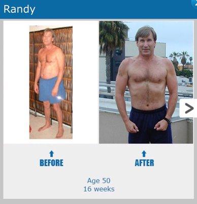 Randy at age 50 transformed his body in 16 weeks