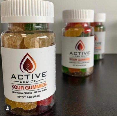 Delicious gummies with Active CBD oil infused!