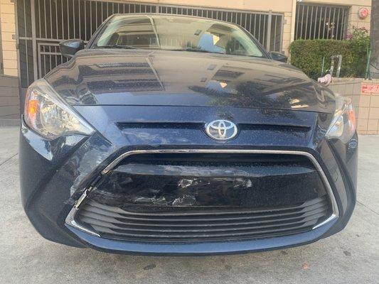 Front Bumper Damage (Before Repairs)