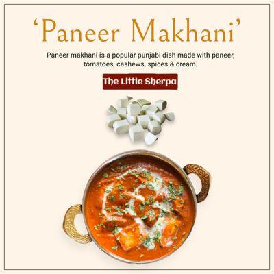 Paneer makhani is a popular punjabi dish made with paneer, tomatoes, cashews, spices & cream.