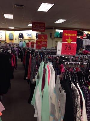 5 racks of clearance in one area