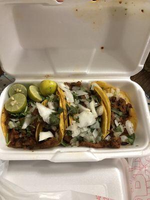 Mini tacos de al pastor. Awesome tacos.