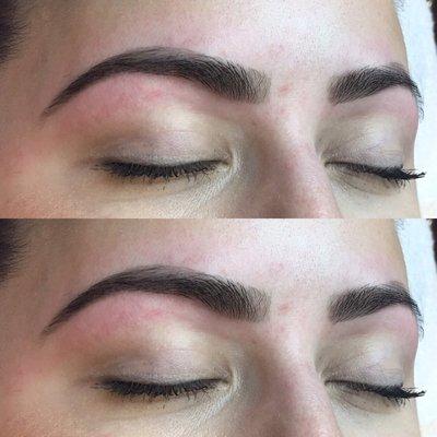 Brow wax and tint