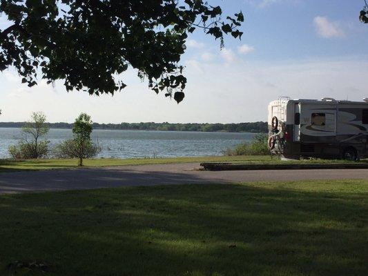 Lake view from our site