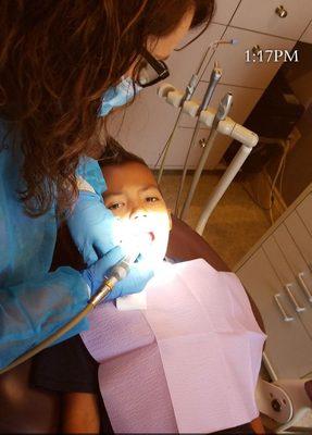 Our Hygienist at work.