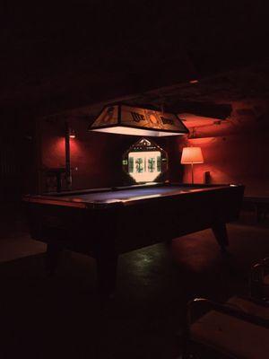 Back room pool table.