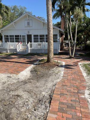 Front walkway leading to porch