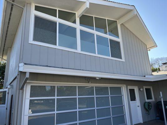 New modern garage door.