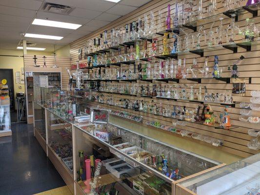 Huge glass selection