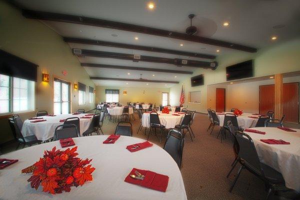 Spacious Pine Cone Event Center.  Equipped with state of the art visual and sound.