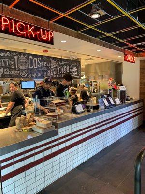 The front counter and cashier