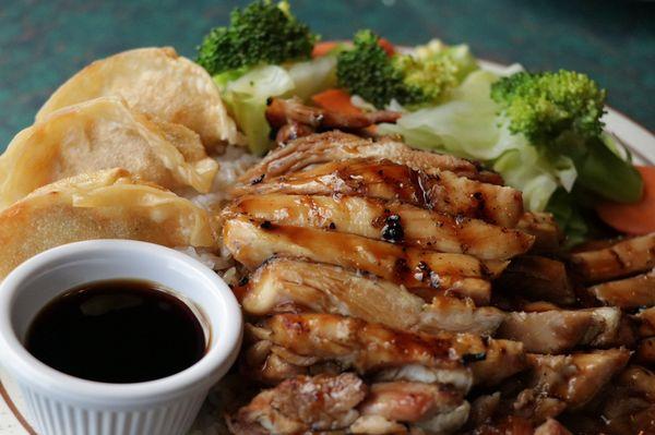 Chicken Teriyaki and Gyoza