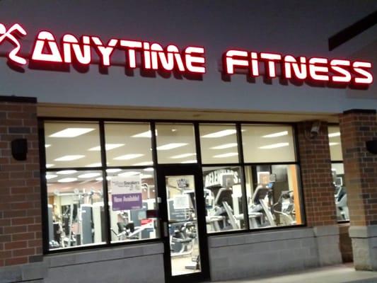 The only red Anytime Fitness logo i have ever seen.