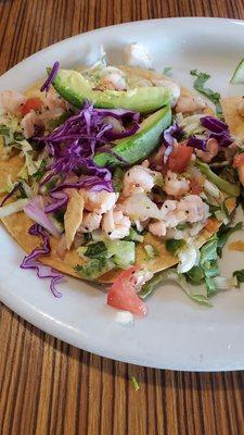 Ceviche tostada.  Delicious!