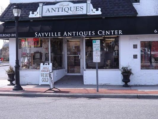 Sayville Antiques is a full service antique store! We buy all gold, platinum, silver, diamonds, watches and costume jewelry.