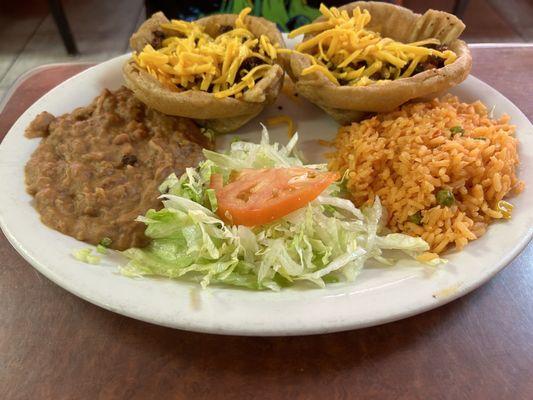 Puffy taco plate