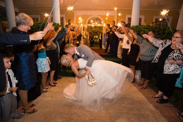 Bride and Groom on their way to their honeymoon.