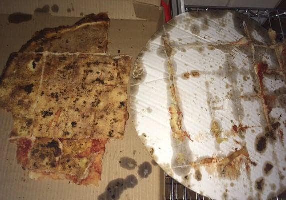 Have fun peeling that $30.00 pizza off the cardboard!