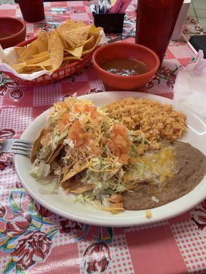 Thursday 3 taco plate. $6.50