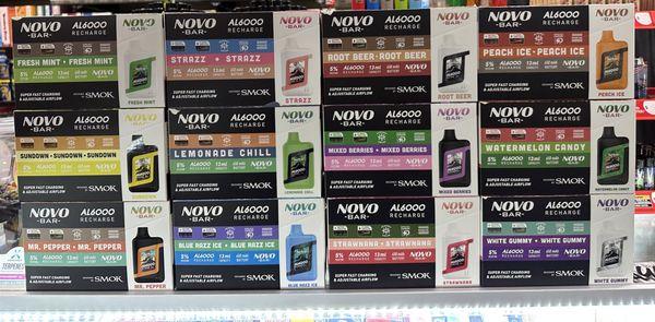 Novo Bar 6000 Puffs Disposable now available in all flavors