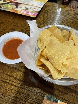 Salsa ok but chips SUCK!