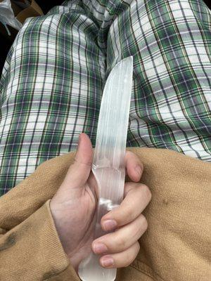 COOL AF SELENITE KNIFE I GOT ILY GUYS SM