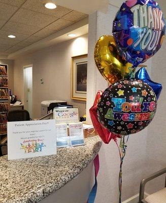 Patient Appreciation Day!  Thank you so much for supporting our team. We appreciate you!