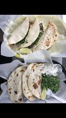 Barbacoa and fajita tacos!