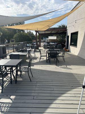 Our Great Covered, Cooled and heated Patio.  Dog Friendly