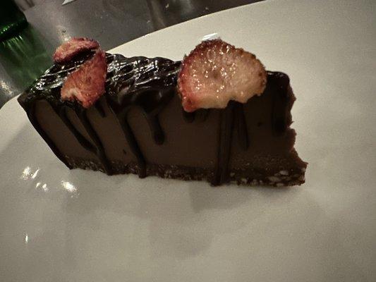 Chocolate cheesecake. I recommend you order this!