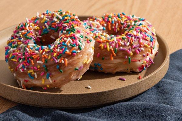 Original Glazed & Sprinkled Croissant Donuts