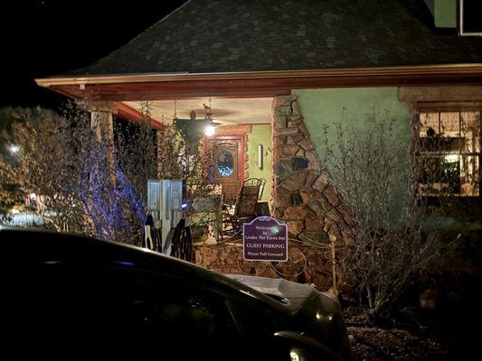 The view of the front house at night