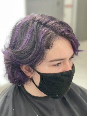 Purple highlights