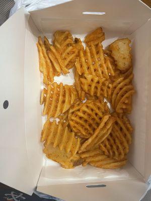 "Large Order" Waffle Fries where did the rest go?