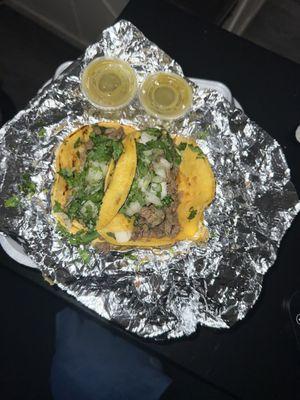 Steak Taco ( Asada) with salsa verde