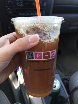 Decaf iced coffee with skim milk