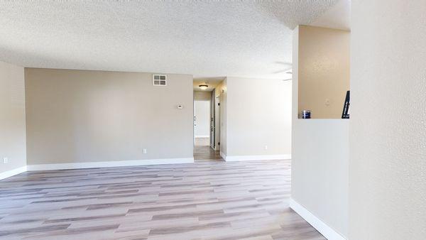 Open kitchen with a dinning room and living room