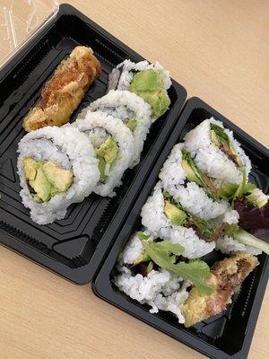 Avocado Roll and Vegetable Roll