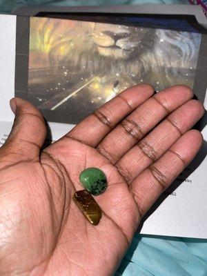 Tigers Eye and Ruby Zoisite Stones