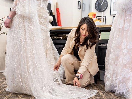 Bridal dress tailored