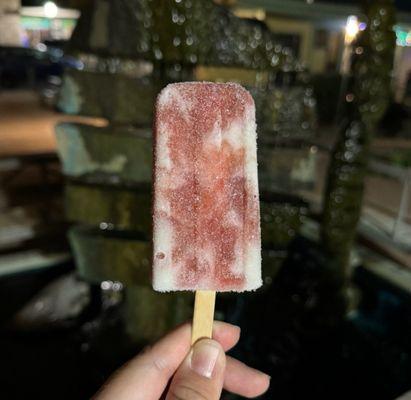 Rhubarb & cream vegan popcicle